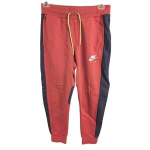 Men's Rust Blue Nike Air Color Block Fleece Sweatpants Joggers Medium DD6348-661